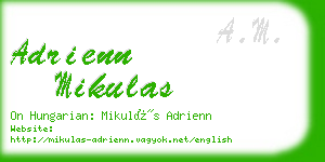 adrienn mikulas business card